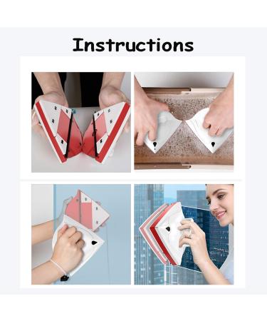 Window Cleaner Wipers Three-Layer Glass Cleaner Window Cleaner Super Three-Layer Glass Surface Cleaning Brush Wiper Tool for 5-35Mm Double Glazing - Buy Online on GoSupps.com