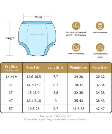 Big Elephant 100% Cotton Toddler Potty Training Pants, 10-Pack Floral Series - Unisex Baby Pee Underpants for 12M-4T (3T) - Buy Online on GoSupps.com