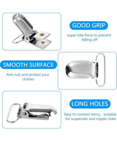 50 Metal Pacifier Clips for Babies Durable Pacifier Chains & Hooks for Newborns Boys & Car Toys - Buy Online on GoSupps.com