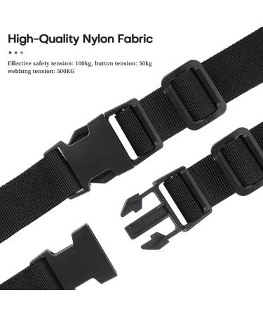 BZKSER Adjustable Chest Strap Backpack - Quick Lock Belt for Jogging & Hiking - 2 Pieces - Black - Buy Online on GoSupps.com