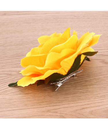 Beaupretty 2 in 1 Rose Hairpin & Corsage Flower Brooch - Matt Red Hair Accessories for Weddings & Parties | Giallo 11.0cm - Buy Online on GoSupps.com