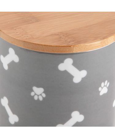 Bone Dry Ceramic Pet Collection Gray Canister - Stylish and Functional Pet Food Storage - Buy Online on GoSupps.com