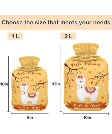 Buy Naanle Autumn Llama Alpaca Hot Water Bottle - 1L Transparent Heat Therapy for Bed & Pain Relief | International Shipping - Buy Online on GoSupps.com