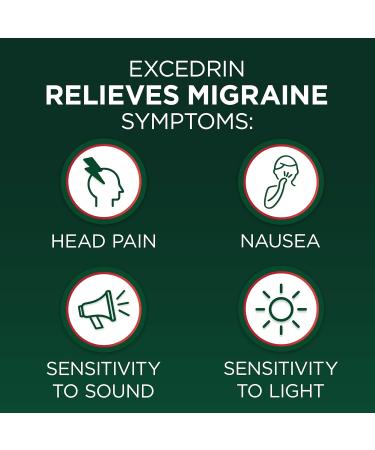 Excedrin Migraine Relief Caplets to Alleviate Migraine Symptoms - 200 Count Migrane Relief - 200 Count - Buy Online on GoSupps.com