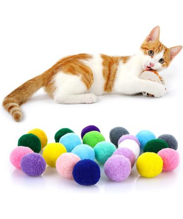 Molain Cat Toy Balls Set - 30 Pcs Soft 1-Inch Pom Pom Balls for Interactive Indoor Play with Kittens and Cats - Buy Online on GoSupps.com