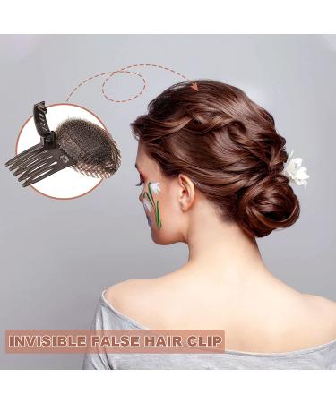 Invisible Fluffy Hair Pad Sponge Clip Set for Women - Brown - Buy Online on GoSupps.com