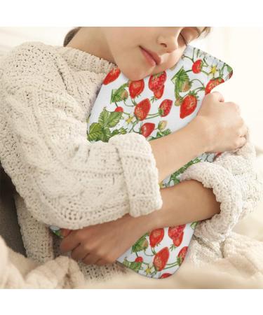 Heat Bottle with Strawberry Leaves & Fluffy Cover | 2L Tropical Water Bag for Cozy Nights & Pain Relief - Buy Online on GoSupps.com