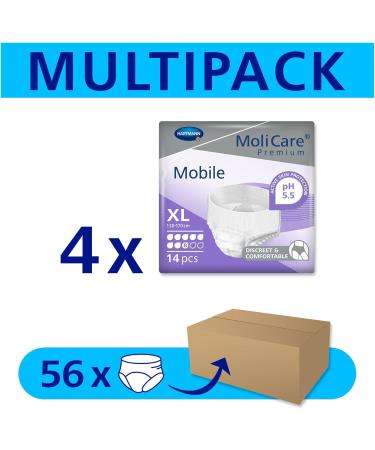 Molicare Premium Mobile XL Disposable Pants for Incontinence - 8 Drops 56 Pieces | Discreet & Comfortable for Men & Women - Buy Online on GoSupps.com