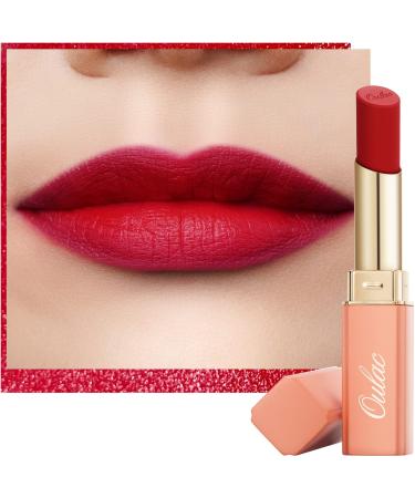 Oulac Soft Matte Lipstick for Women - Red Lipstick & Blush Duo Cream to Powder Texture Color Rich Lightweight & Smooth Enriched with Rose Oil Vegan & Cruelty-Free| 3.6g (Y09) Cranberries (Y09)