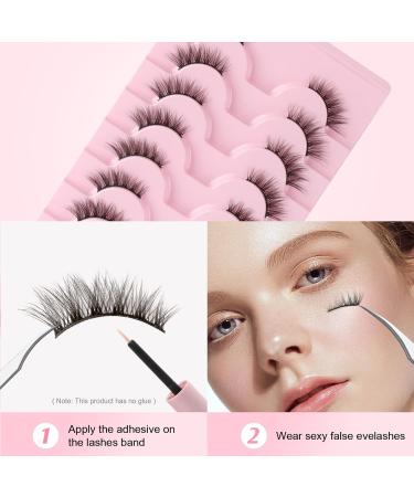 Parrarri Half Eyelashes - 10 Pairs Cat Eye 3D Reusable Fake Lashes | Premium Quality Artificial Eyelashes H-16 - Buy Online on GoSupps.com