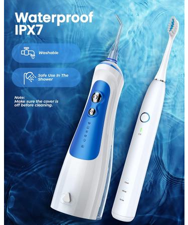 BAIBB Water Flosser & Electric Toothbrush Combo Kit | 6 Modes, 3 Sonic Modes, Cordless Dental Oral Irrigator | Teeth Cleaning Oral Care Set with Jet Tips & Brush Heads - Buy Online on GoSupps.com