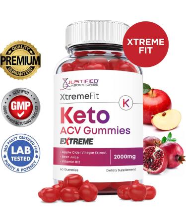 Xtreme Fit Keto ACV Gummies - 3 Pack 2000MG Vegan Non-GMO with Pomegranate Juice & Beet Root - 180 Gummies - Buy Online on GoSupps.com