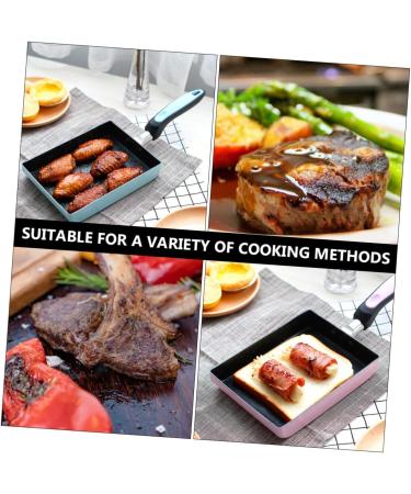 Milisten 3 Pcs Frying Pan Baking Pans Griddle Pan Flat Skillet Egg Skillet Pancake Skillet Spanish Tortilla Pan Non Stick Omelette Pan Nonstick Egg Pan Nonstick Skillet Square Smokeless Pot 34X13CMx3pcs Random Colorx3pcs - Buy Online on GoSupps.com