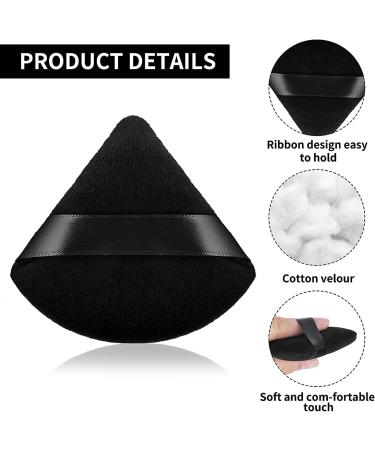 Makeup Puff Powder Sponge (2 Pcs) - Soft Triangle Design for Pressed Powder - Reusable Foundation Sponge with Strap - Ideal for Dry & Wet Makeup - Cream Blush Tool - Buy Online on GoSupps.com