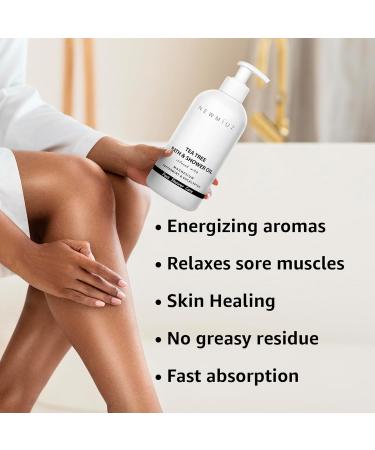 In-Shower Body Conditioner | 2-in-1 Wet Skin Moisturizer & Bath Oil for Soft Skin | Peppermint & Tea Tree Muscle Recovery | Spa Self Care Gift - Buy Online on GoSupps.com