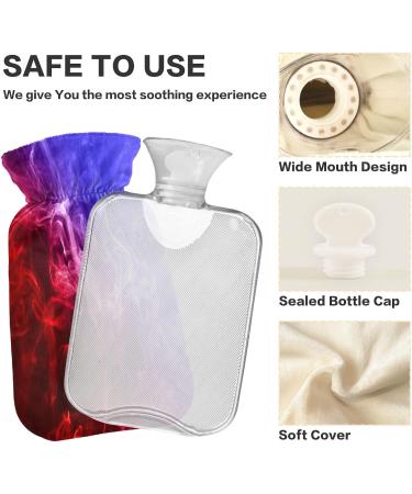 Buy Abstract Smoke Violet Red Hot Water Bottle 1L | Soft Plush Hand & Foot Warmer for Winter - Ideal for All Ages - Buy Online on GoSupps.com