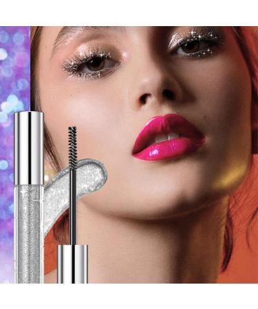  Lesunbak Shimmering mascara glitter mascara for eyelashes - Shiny and glittery mascara - Sparkling mascara for makeup shows live performances and dances - Buy Online on GoSupps.com