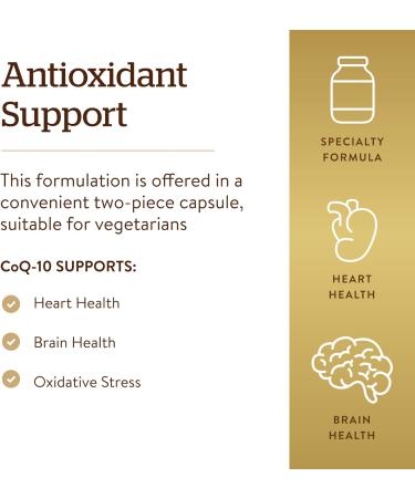 Solgar CoQ-10 (Coenzyme Q-10) 200 mg Vegetable Capsules - Pack of 30 - Buy Online on GoSupps.com