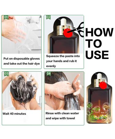 KXC Plant Based Hair Dye Shampoo - 10 Packs Chestnut Brown Non-Damaging Korean Hair Dye Cream 30ml Each International Shipping Available - Buy Online on GoSupps.com