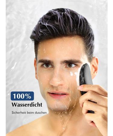 Coslus Waterproof Electric Silicone Facial Cleaning Brush - 4 Modes Rechargeable Eye Protection Deep Clean & Massage - Dark Black - Buy Online on GoSupps.com