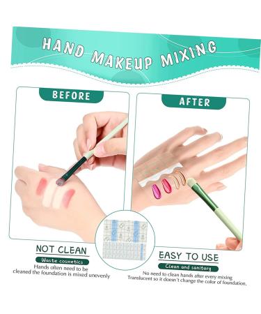 100pcs Professional Makeup Mixing Plate & Hand Palette Set - Adhesive Makeup Accessories for Artists - Buy Online on GoSupps.com