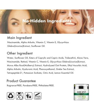 ASHUDAN Dark Spot Remover Cream for Face | Sun Spot, Melasma, Age Spot Correction | Hyperpigmentation Treatment for Women and Men - 1.7 Fl Oz - Buy Online on GoSupps.com