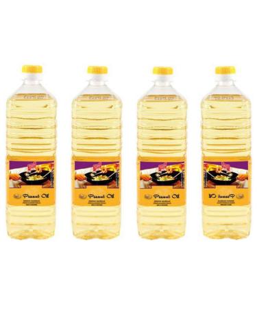 Pack of 4 100% Peanut Oil 4x 1000ml Peanut Oil Wok Oil