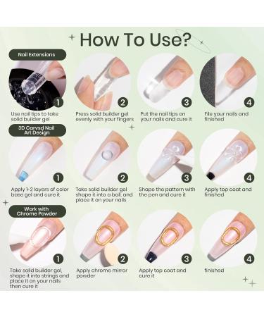 Clear Solid Builder Gel Nail Extension Sculpture Gel 30g - DIY at Home - Buy Online on GoSupps.com