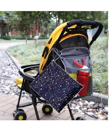 FCSNJH Wetbag Set - 2 Durable Nas Pocket Bags for Diapers Swimming & Travel | Ideal for Kindergarten & Babies - Starry Sky Design - Buy Online on GoSupps.com
