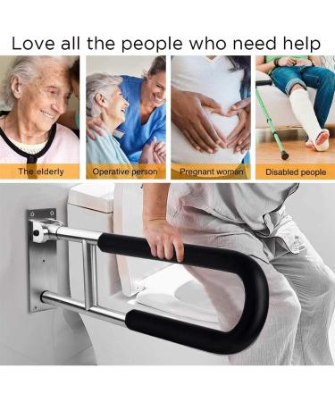 Botabay Handicap Grab Bars Rails 23.6 Inch Toilet Handrails Bathroom Safety Bar Hand Support Rail Handicapped Handrail Accessories for Seniors Elderly Disabled Mounted Bath Grips Aluminum - Buy Online on GoSupps.com