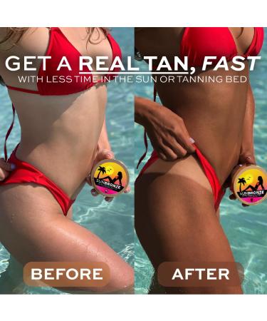 Original Sun Bronze Ultra Tanning Butter - Paradise Mango | Fast Tan & Sensitive Skin Formula | Ideal for Sun & Tanning Bed Use - Buy Online on GoSupps.com