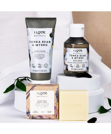 I LOVE Naturals Tonka Bean and Myrrh Hand Lotion - Hand Cream for Dry Skin - Moisturizing Lotion with Shea Butter Coconut and Essential Oils - 3 pc - Buy Online on GoSupps.com