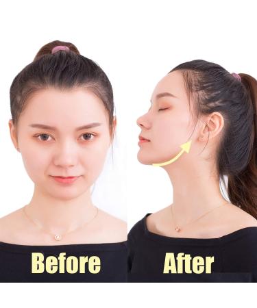 Slimming Strap V-Shaped Chin Cheek Lift Mask | Face Shaper Thin Belt for Wrinkles - Medium Black - Buy Online on GoSupps.com