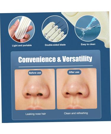 Nasal Hair Cutter 8Pcs Double Sided Nose Hair Clippers Safe Nose Hair Scissors with Ear Picker 360 Rotating Manual Nose Hair Trimmer for Women & Men Nose Hair Removal - Buy Online on GoSupps.com