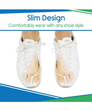 VIVEsole Bunion Cushions for Women (4 Pack) - Pain Relief & Toe Separation - Hallux Valgus Spacer Pads - Orthopedic Support for Protection & Prevention - Beige - Buy Online on GoSupps.com