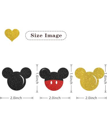 MonMon & Craft Mickey Cupcake Toppers/Girls Boys Children Mouse Birthday Cupcake Toppers/Baby Shower/Kids Birthday Party Decorations/Glitter - 24 Pcs - Buy Online on GoSupps.com