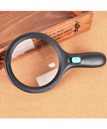 Glass Handheld Magnifier Enlarged Mirror Extra Large 5.5" Glass with Bright 10 LED Lights 2X Lens 5X Zoom Reading Handheld Loupe Magnifier Magnifier for Reading Made in China - Buy Online on GoSupps.com