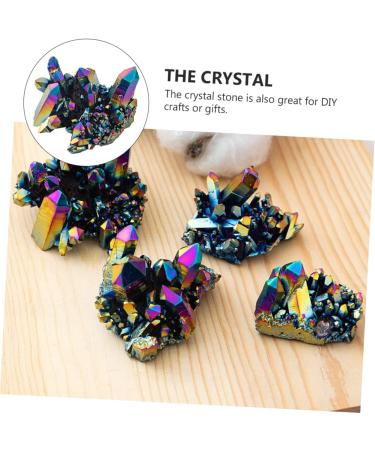 VILLCASE 6 Pcs Colorful Crystal Clusters Fish Decorations for Tank Druzy Geode Natural Stones Gem Display Colorfulx3pcs 3X3CMx3pcs - Buy Online on GoSupps.com