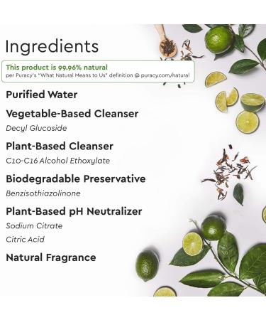 Puracy Natural Multi-Surface Cleaner 25oz (2-Pack) Lemon - Plant-Based Kitchen and Countertop Spray - Buy Online on GoSupps.com
