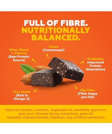 Yoga.bar 20g Protein Bars - Almond Fudge Flavor (6 x 70g) | Healthy Snack for Fitness | International Shipping Available - Buy Online on GoSupps.com