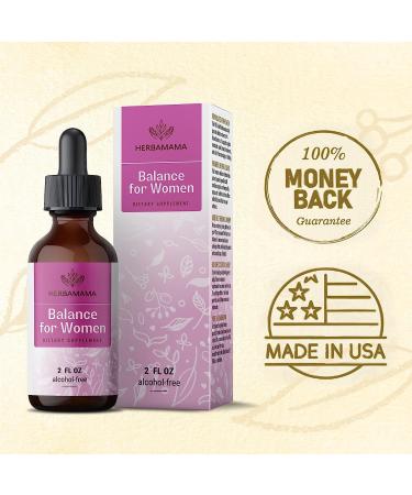 Hormone Balance for Women Liquid Extract - Menopause Support Tincture for Hot Flashes, Mood Swings & PMS - Herbal Drops for Menstrual Cramps - 2 Fl. Oz - Buy Online on GoSupps.com