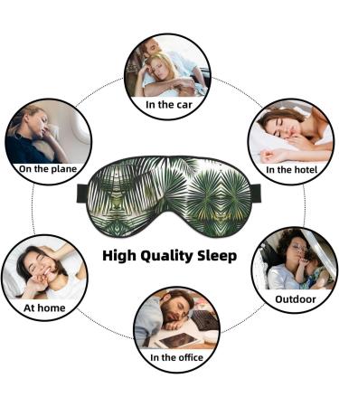 Palm Tree Leaves Soft Sleep Eye Mask | Breathable Eye Patch for Women | Perfect Travel & Relaxation Accessory - Buy Online on GoSupps.com