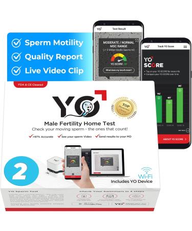 YO Home Sperm Test at Home Fertility Test Kit for Men - 2 Tests