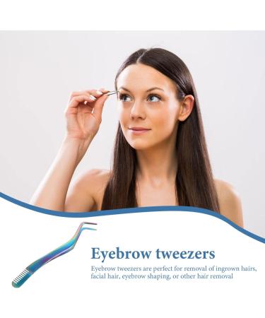 Beavorty Eyelash Tweezers with Comb first aid tweezers eyelashes tweezer lashes tweezers eyebrow tweezers eyelash applicator tool coin tweezers lash tweezers comb lash extension tweezer - Buy Online on GoSupps.com