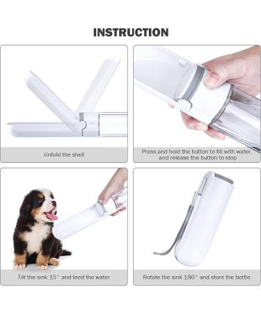 Pettom 420ml Portable Dog Water Bottle Leak-Proof Foldable Ideal for Travel Training & Hiking - Buy Online on GoSupps.com
