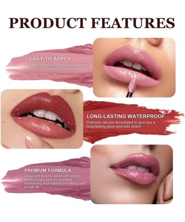 Cream Texture Lipstick Moisturizing Liquid Lipstick and Waterproof Lip Gloss Long Lasting Moisturizing Velvet Lip Gloss Moisturizing Liquid Lipstick (1PC #5) - Buy Online on GoSupps.com