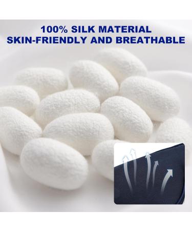 Aroma Season Heated Eye Mask Silk Cordless Warm Eye Compress for Dry Eyes Blepharitis MGD Washable Moist Heat Treatment to Unclog Lacrimal Glands (Navy Blue) - Buy Online on GoSupps.com