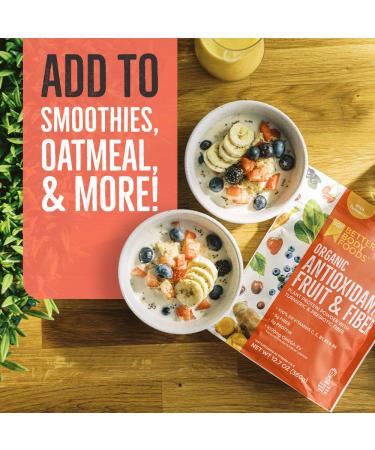 BetterBody Foods Organic Antioxidant Fruit & Fiber Superfood Blend - 12.7 oz Powder - Buy Online on GoSupps.com