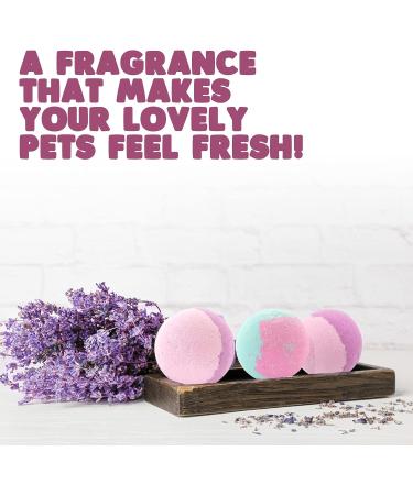 LunaMarie Handcrafted Bubble Bath Bomb for Dogs & Cats - Organic Lavender & Vanilla Essential Oils - Infused with Sea Salt, Cocoa Seed Oil & Shea Butter - Buy Online on GoSupps.com