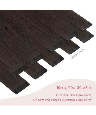 Buy If-Salt Tape Extensions - Dark Brown 10pcs 25cm Real Hair Tape-In Extensions | Invisible & Smooth 20g Hair Refill Pack for Girls - Buy Online on GoSupps.com